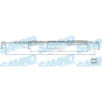SAMKO C0116B - Tirette à câble, frein de stationnement