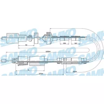 SAMKO C0503C - Tirette à câble, commande d'embrayage