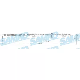 Tirette à câble, frein de stationnement SAMKO C0547B pour OPEL TIGRA 1.4 16V - 90cv