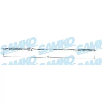 Tirette à câble, frein de stationnement SAMKO C0548B pour OPEL TIGRA 1.4 16V - 90cv