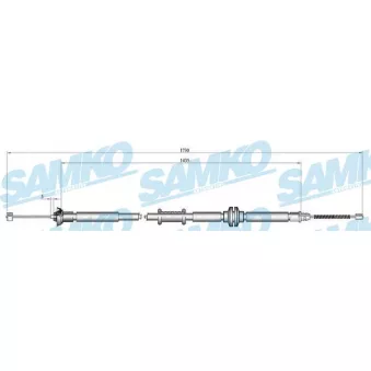 SAMKO C1012B - Tirette à câble, frein de stationnement
