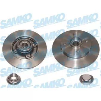 Jeu de 2 disques de frein arrière SAMKO C1036PCA pour CITROEN C3 AIRCROSS 1.5 BlueHDi 100 - 102cv