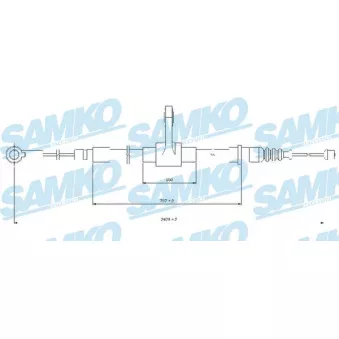 SAMKO C1416B - Tirette à câble, frein de stationnement