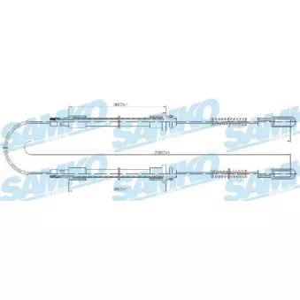 SAMKO C1688B - Tirette à câble, frein de stationnement