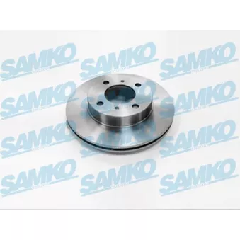 Jeu de 2 disques de frein avant SAMKO D1321V pour MITSUBISHI COLT 1300 - 82cv