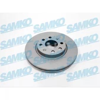 Jeu de 2 disques de frein avant SAMKO F2000VR pour FIAT PUNTO 1.2 - 65cv