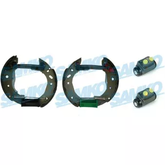 Jeu de mâchoires de frein SAMKO KEG411 pour FORD FIESTA D 1.8 - 60cv