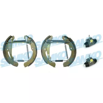 Jeu de mâchoires de frein SAMKO KEG516 pour ISUZU D-MAX 1.9 D - 64cv