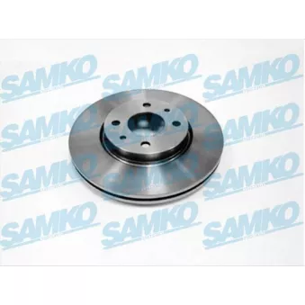 Jeu de 2 disques de frein avant SAMKO L2121VR pour CITROEN NEMO 1.4 HDI - 68cv