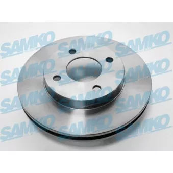 Jeu de 2 disques de frein avant SAMKO N2046V pour NISSAN NOTE 1.5 DCI - 86cv
