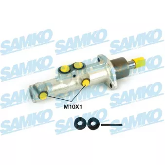 Maître-cylindre de frein SAMKO P09723 pour IVECO DAILY 50C14 G. 50C14 G/P. 50C14 GD. 50C14 GD/P - 136cv