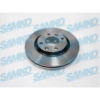 Jeu de 2 disques de frein avant SAMKO P1002V pour CITROEN C3 Picasso 1.6 HDi 110 - 112cv