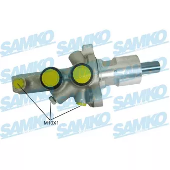 Maître-cylindre de frein SAMKO P17527 pour MERCEDES-BENZ CLASSE C C 230 Kompressor - 193cv