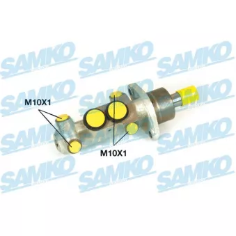 Maître-cylindre de frein SAMKO P30004 pour VOLKSWAGEN TRANSPORTER - COMBI 2.5 - 115cv