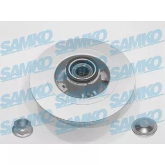 Jeu de 2 disques de frein arrière SAMKO R1031PRCA pour RENAULT GRAND SCÉNIC 1.9 dCi - 116cv