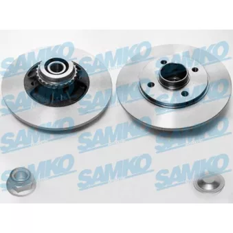 Jeu de 2 disques de frein arrière SAMKO R1034PCA pour RENAULT CLIO 1.6 - 90cv