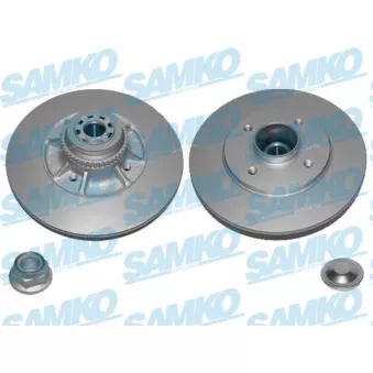 Jeu de 2 disques de frein arrière SAMKO R1035PRCA pour RENAULT CLIO 1.6 - 90cv