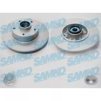 Jeu de 2 disques de frein arrière SAMKO R1040PRCA pour OPEL ZAFIRA 1.5 dCi - 95cv
