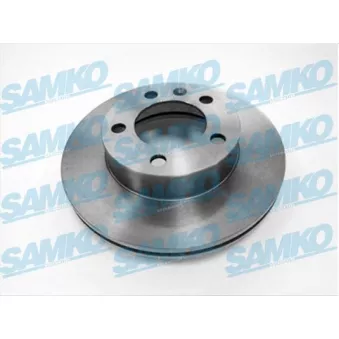 Jeu de 2 disques de frein avant SAMKO R1043V pour PEUGEOT 405 2.3 CDTI [RWD] - 150cv