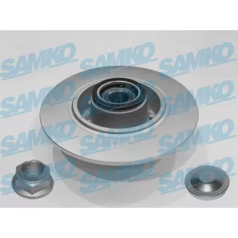 Jeu de 2 disques de frein arrière SAMKO R1055PRCA pour RENAULT MEGANE 1.6 16V Hi-Flex - 110cv