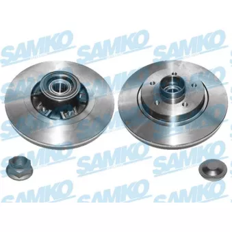Jeu de 2 disques de frein arrière SAMKO R1070PCA pour RENAULT KANGOO 1.6 16V LPG - 106cv