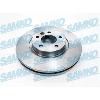 Jeu de 2 disques de frein avant SAMKO T2036V pour VOLKSWAGEN TRANSPORTER - COMBI 2.5 TDI 4motion - 130cv
