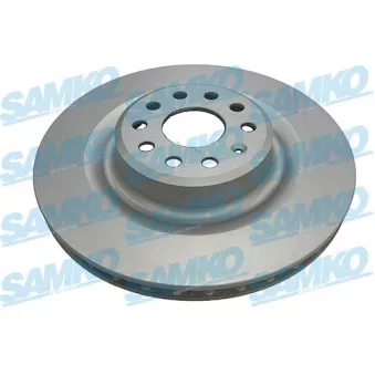 Jeu de 2 disques de frein arrière SAMKO T5002VR pour TESLA MODEL X 60D AWD - 525cv
