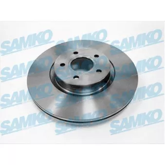 Jeu de 2 disques de frein avant SAMKO V1005V pour VOLVO S40 1.8 FlexFuel - 125cv