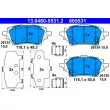 ATE 13.0460-5531.2 - Jeu de 4 plaquettes de frein avant