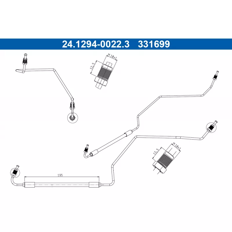 Flexible de frein ATE 24.1294-0022.3 - Visuel 1