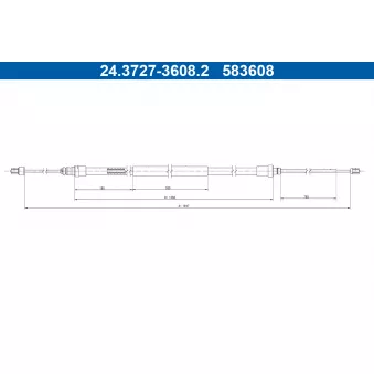Tirette à câble, frein de stationnement ATE OEM 365300010R