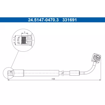 ATE 24.5147-0470.3 - Flexible de frein