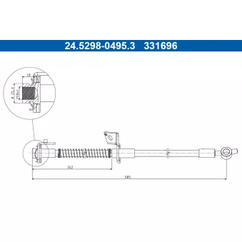 ATE 24.5298-0495.3 - Flexible de frein