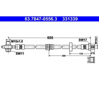 Flexible de frein ATE 83.7847-0556.3