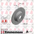 ZIMMERMANN 100.3328.52 - Jeu de 2 disques de frein arrière