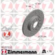 ZIMMERMANN 110.2213.52 - Jeu de 2 disques de frein arrière
