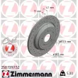 ZIMMERMANN 250.1397.52 - Jeu de 2 disques de frein arrière