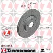 ZIMMERMANN 280.3184.52 - Jeu de 2 disques de frein arrière