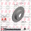 ZIMMERMANN 285.3540.20 - Jeu de 2 disques de frein arrière