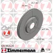 ZIMMERMANN 320.3824.20 - Jeu de 2 disques de frein arrière