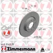 ZIMMERMANN 440.3140.20 - Jeu de 2 disques de frein arrière