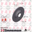 ZIMMERMANN 600.3263.52 - Jeu de 2 disques de frein arrière