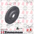 ZIMMERMANN 610.3711.54 - Jeu de 2 disques de frein arrière
