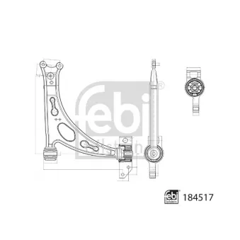 Bras de liaison, suspension de roue avant droit FEBI BILSTEIN 184517