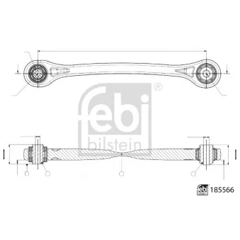 Bras de liaison, suspension de roue avant gauche FEBI BILSTEIN 185566