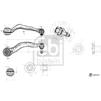 Bras de liaison, suspension de roue avant droit FEBI BILSTEIN OEM 210223