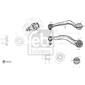 Bras de liaison, suspension de roue avant gauche FEBI BILSTEIN 185576