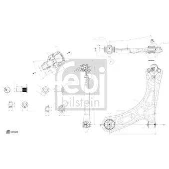 FEBI BILSTEIN 185603 - Bras de liaison, suspension de roue avant gauche