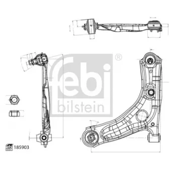 FEBI BILSTEIN 185903 - Bras de liaison, suspension de roue avant gauche