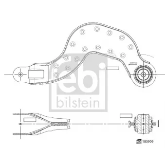 Triangle ou bras de suspension (train arrière) FEBI BILSTEIN 185909